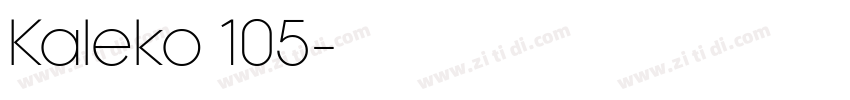 Kaleko 105字体转换